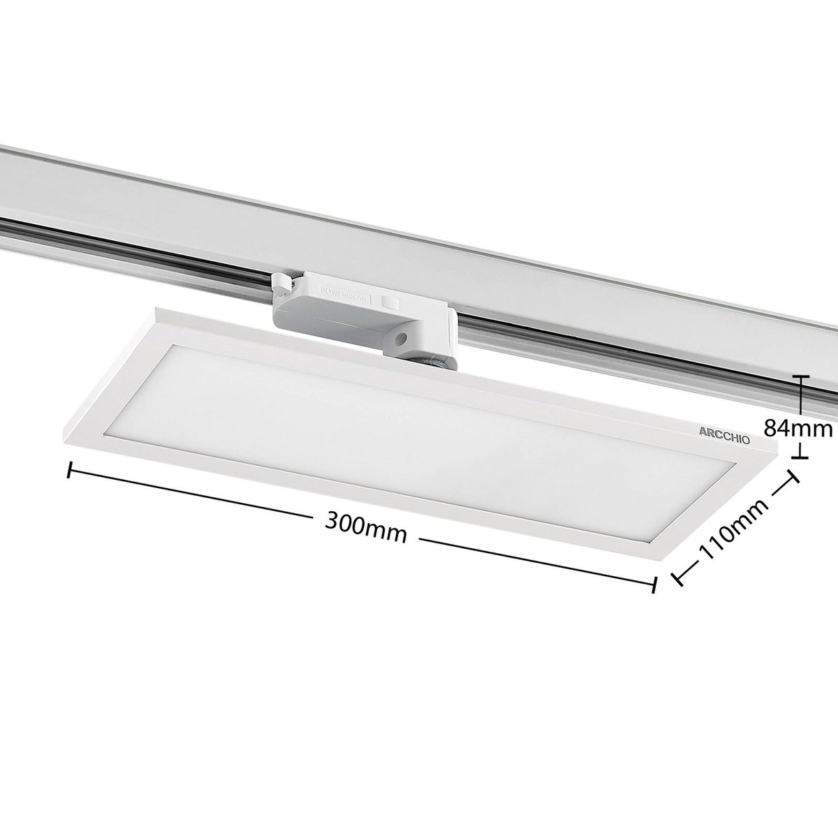 Projecteur pour rail électrique LED, Hairis blanc (ral 9010), ARCCHIO