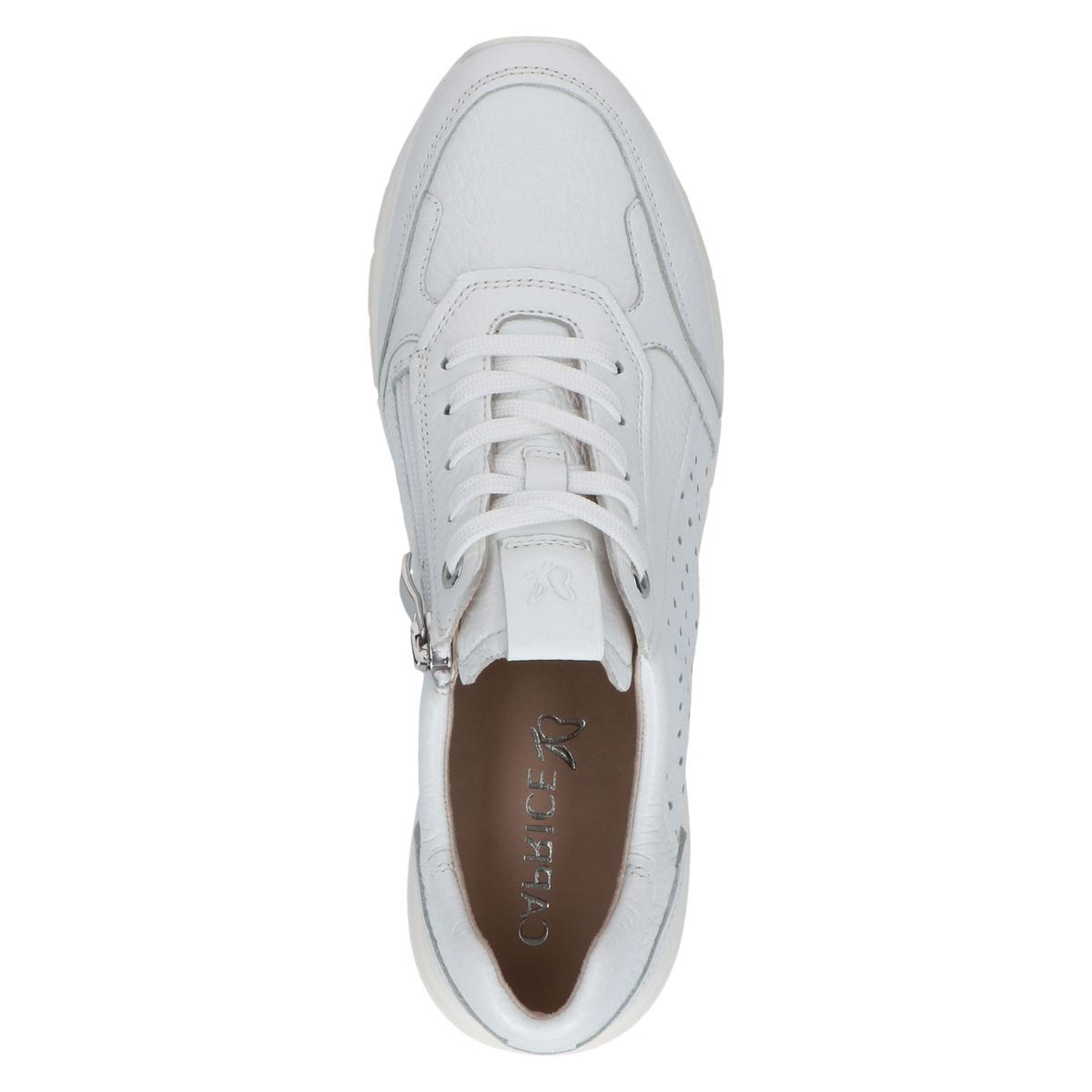 Basket en cuir blanc fauve, CAPRICE