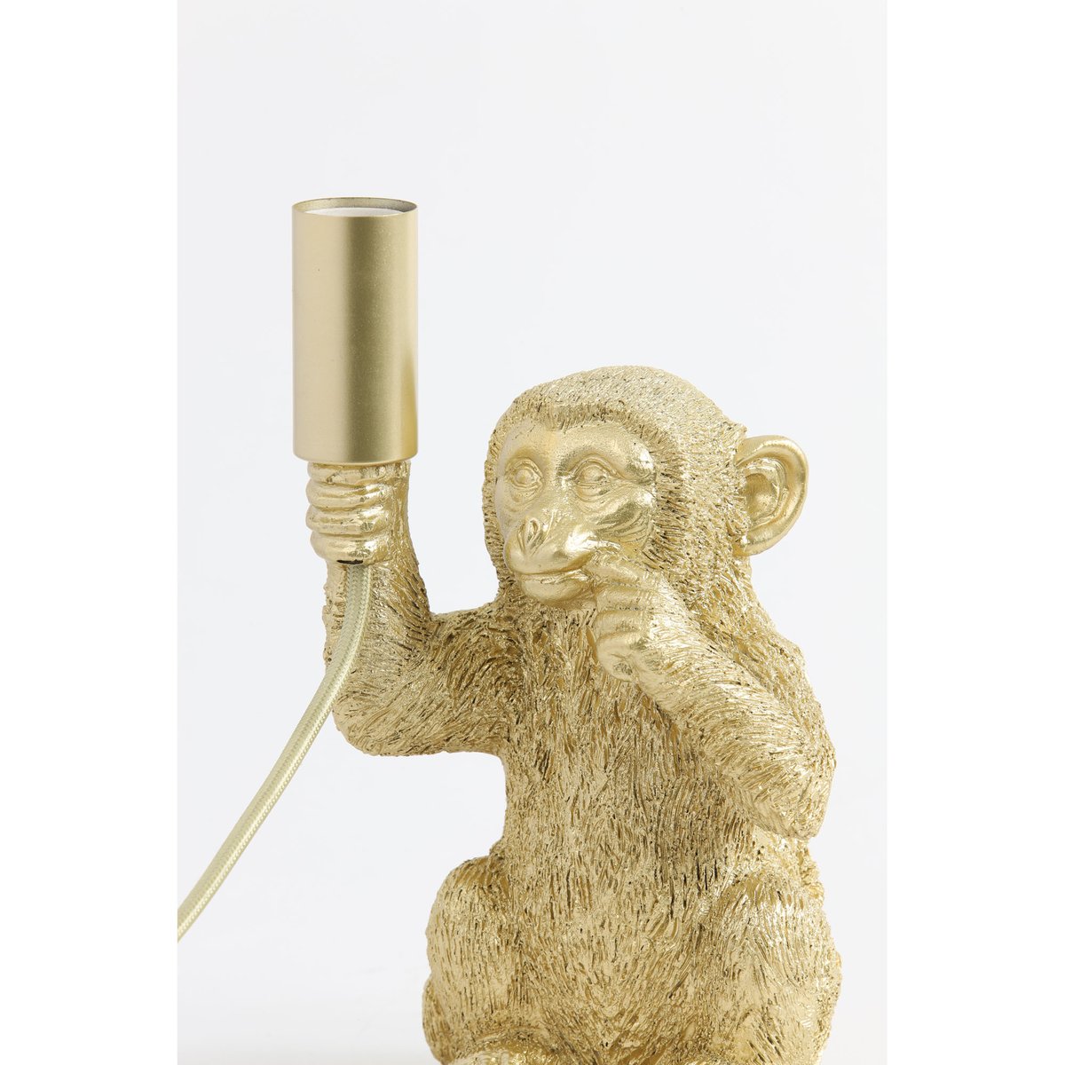 Lampe À Poser Plastique MONKEY or, LIGHT & LIVING 