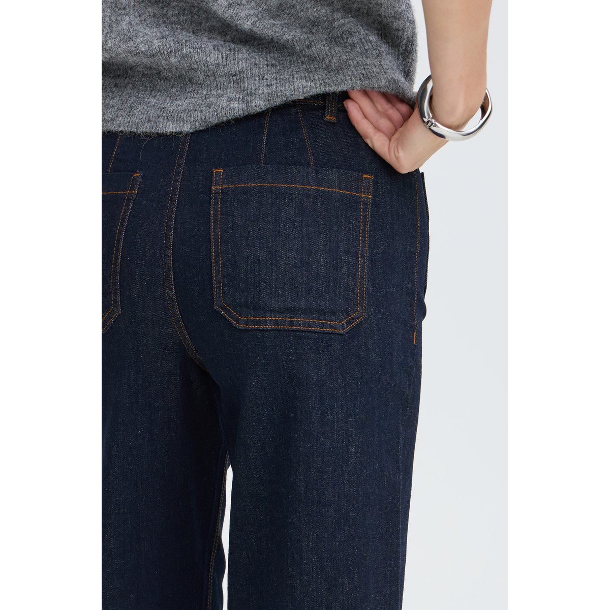 Jeans bleu rinse blue denim, B.YOUNG