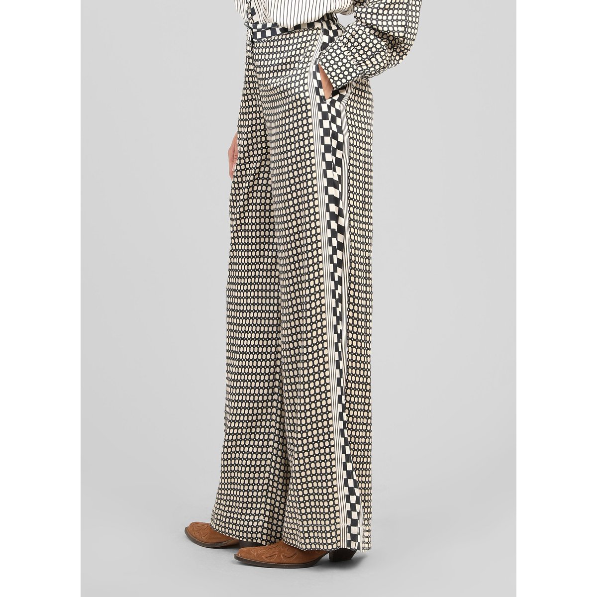 Pantalon ROMYLANE graphilo ecru, AN'GE