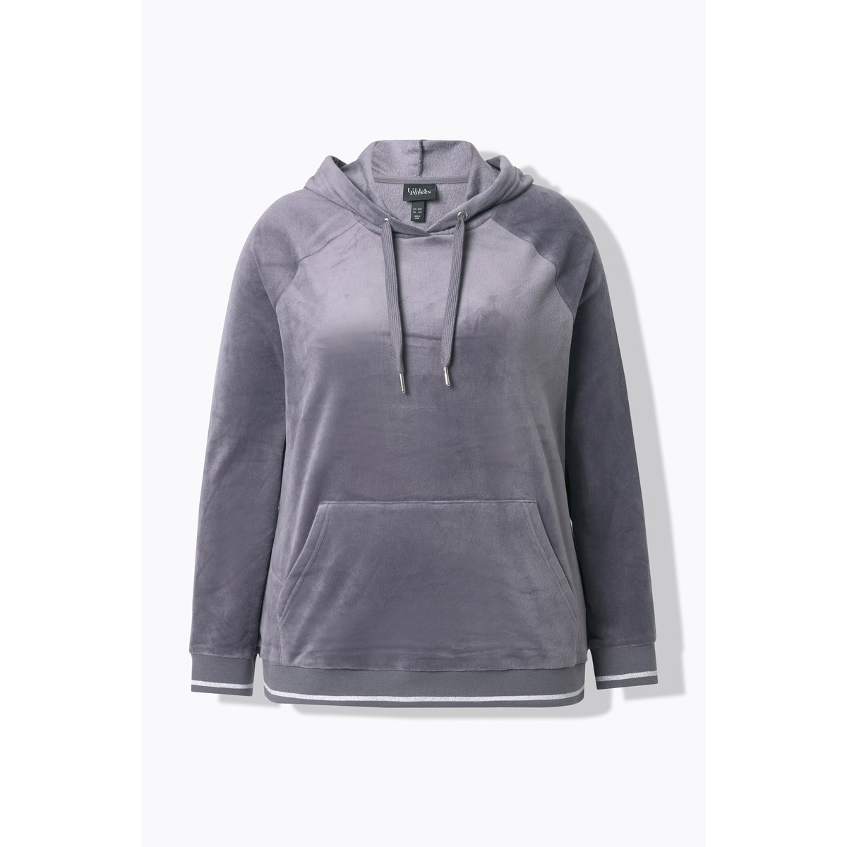 Sweat-shirt d'intérieur en velours gris foncé, ULLA POPKEN