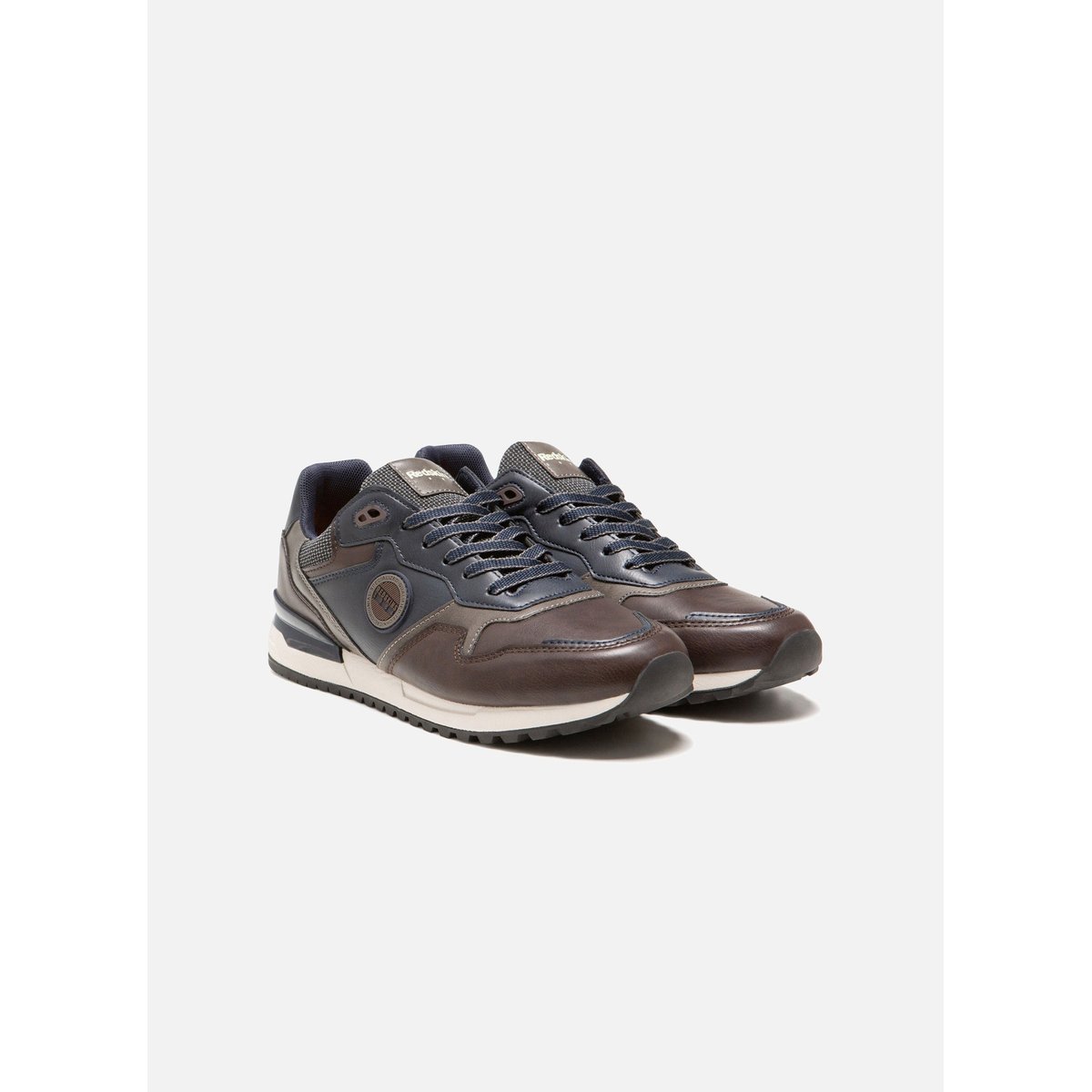 Baskets toile OYATO chataigne+gris+marine, REDSKINS