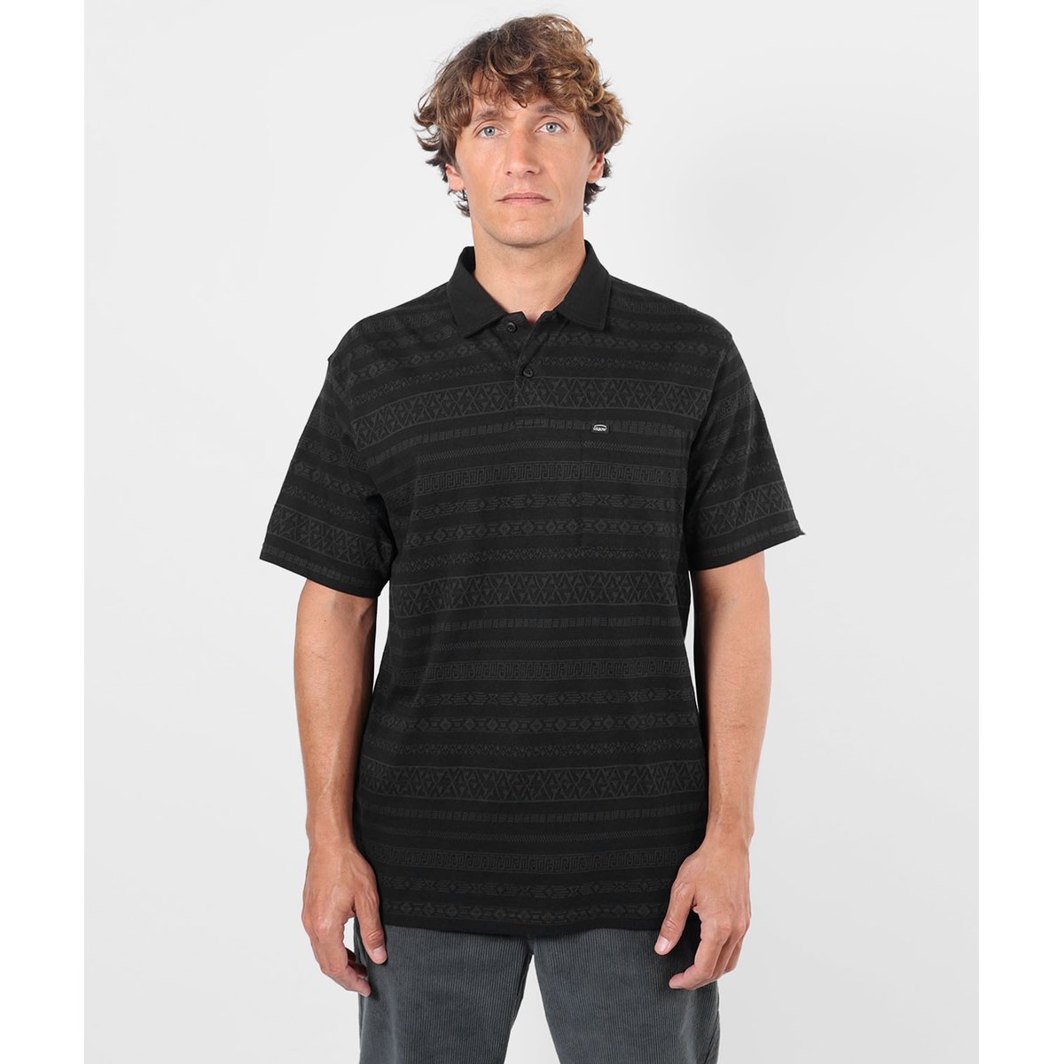 Polo manches courtes INLAND black, OXBOW