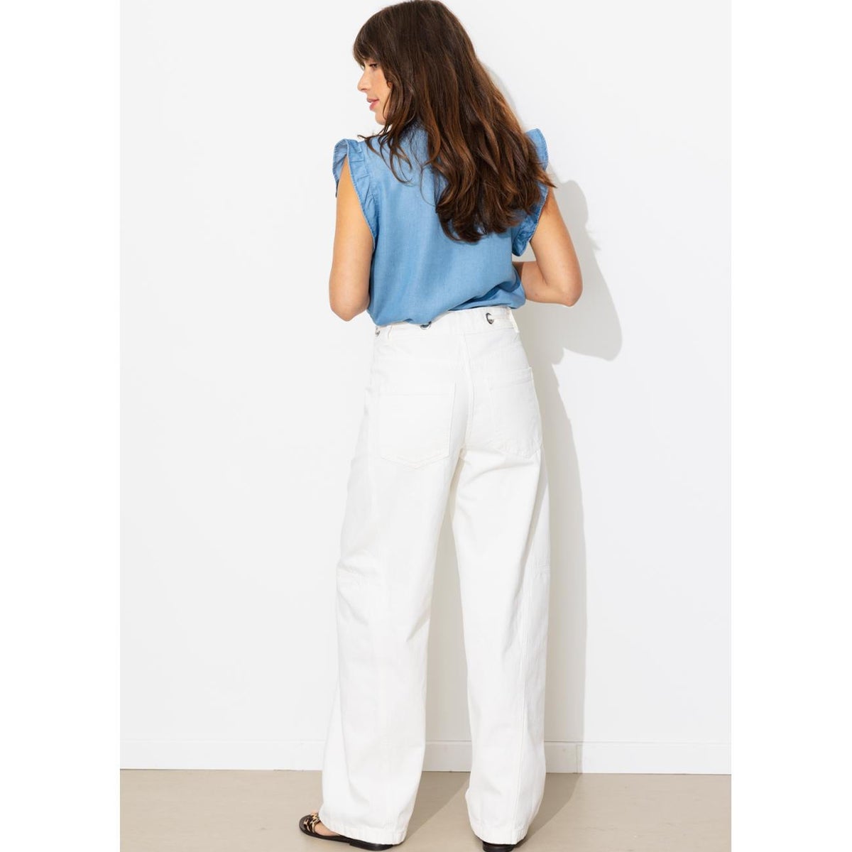 Blouse en lyocell jean moyen, PROMOD