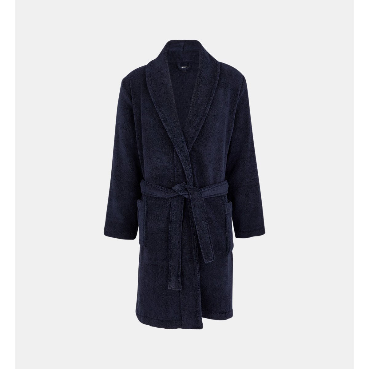 Peignoir long bath coton bio bleu marine, GALERIES LAFAYETTE