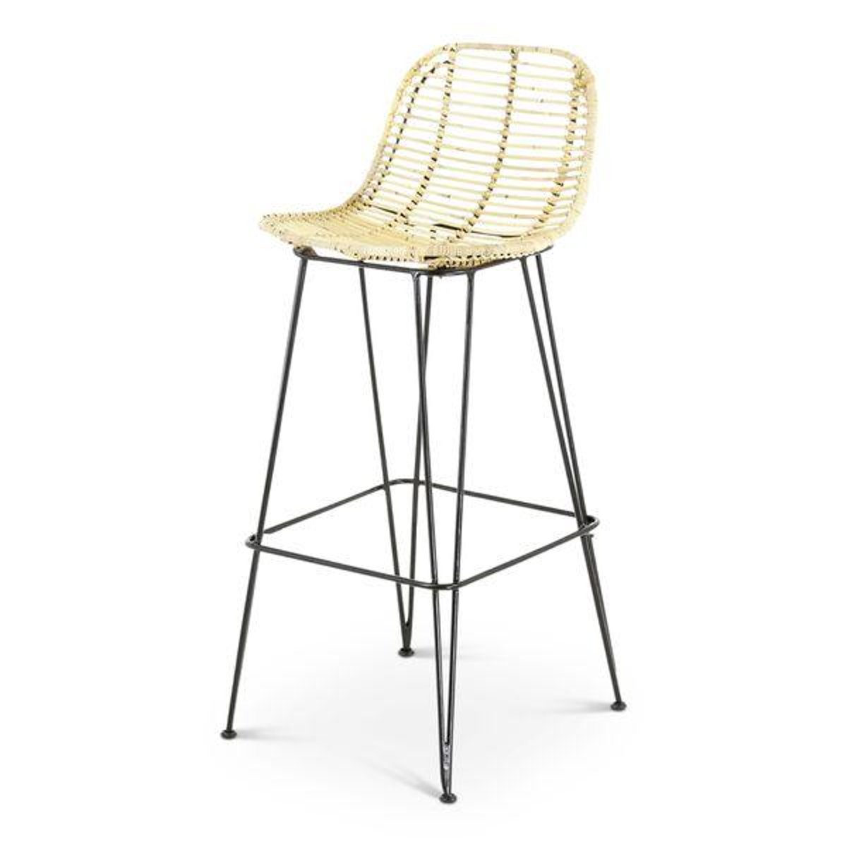 Tabouret plan de travail rotin naturel, ZAGO