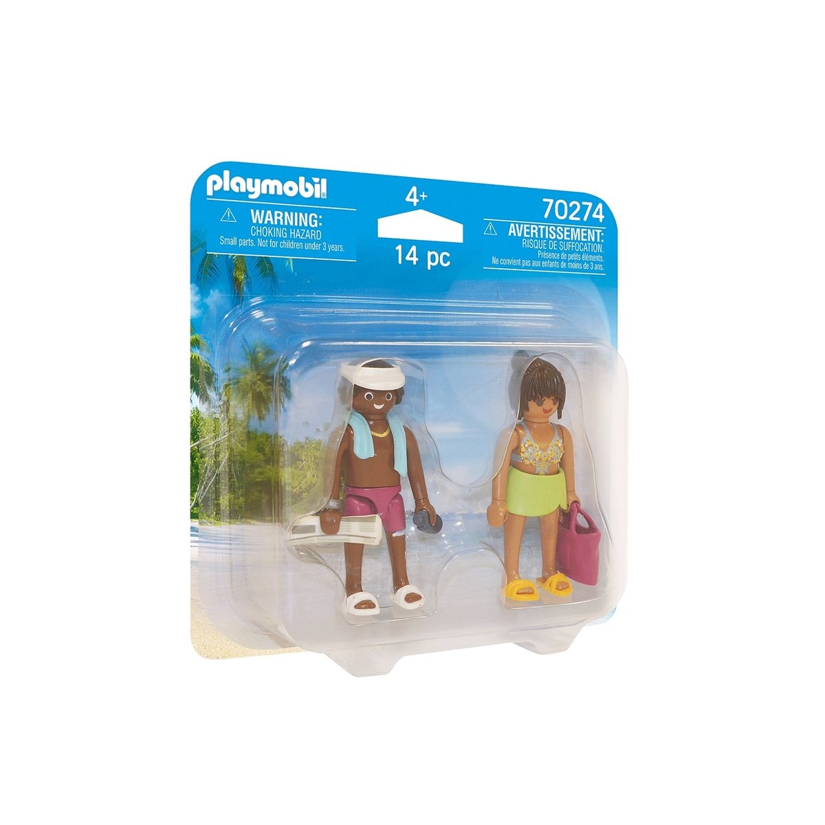 Couple de vacanciers multicolore, PLAYMOBIL