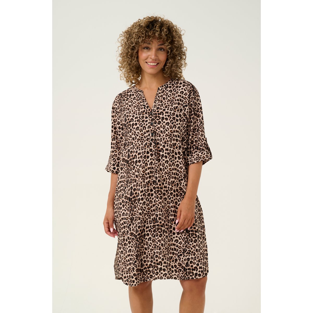 Robe marron amimalier, CREAM
