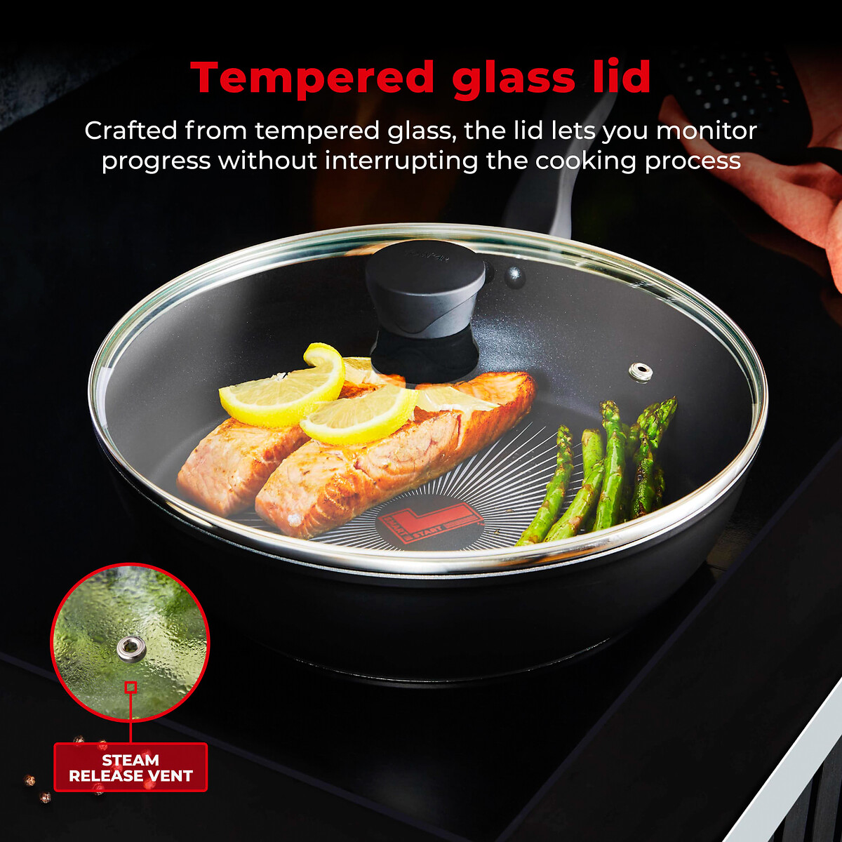 28cm Smart Start Forged Multi-Pan black, TOWER