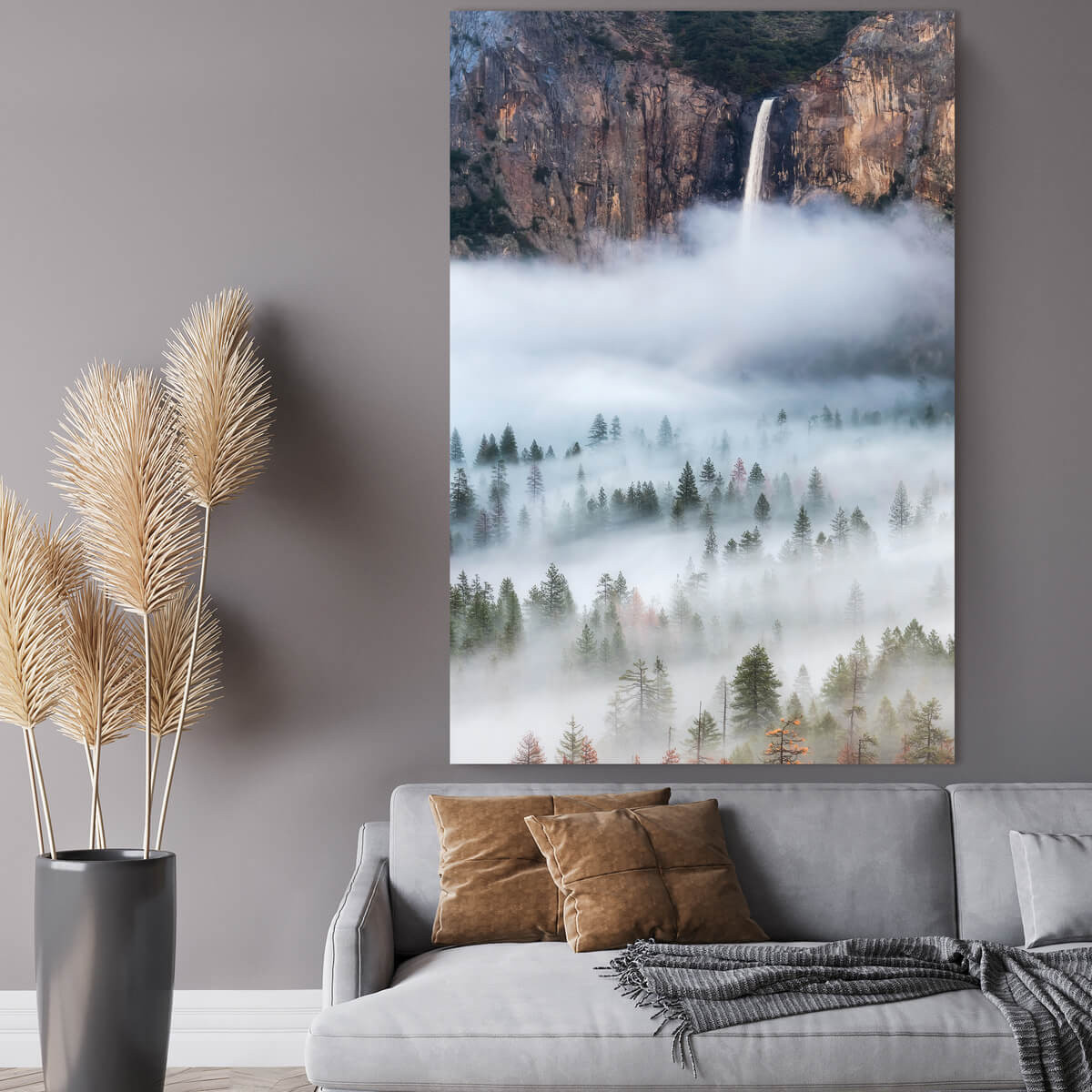 Tableau Mural Brume GRANDS ESPACES tableaux sur toile-marron, CEANOTHE