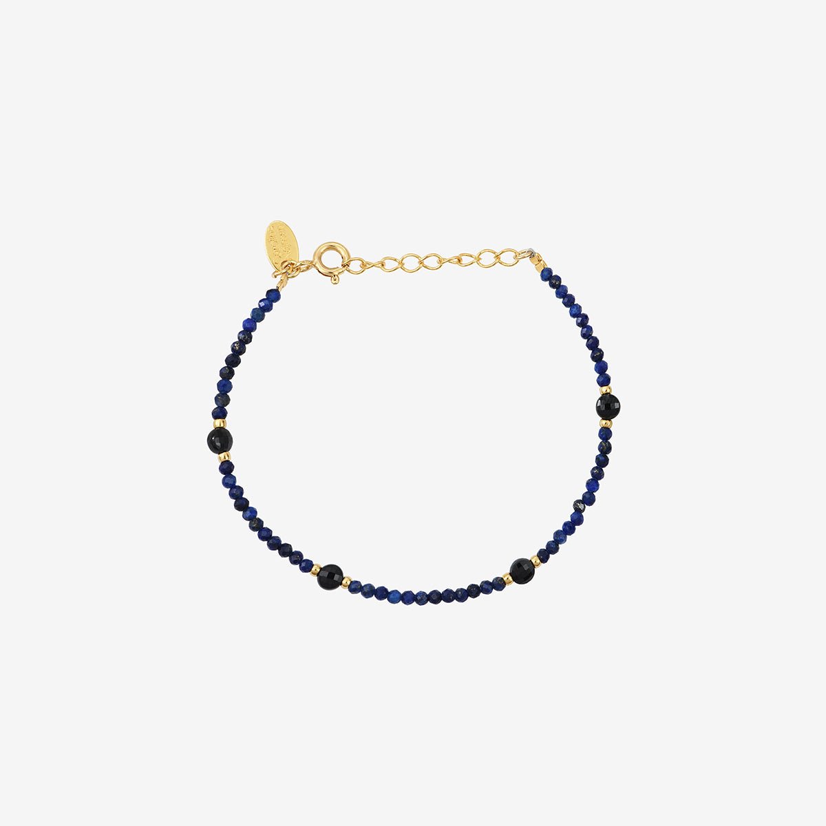 Bracelet indie amante lapis lazuli/onyx bleu, CAROLINE NAJMAN