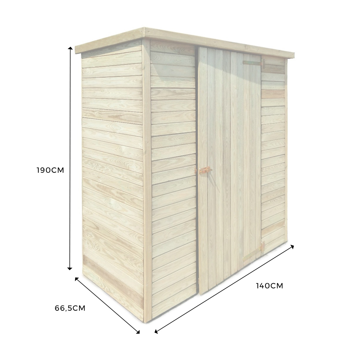 Abri de jardin en bois Marie 0.92 m² marron, CEMONJARDIN