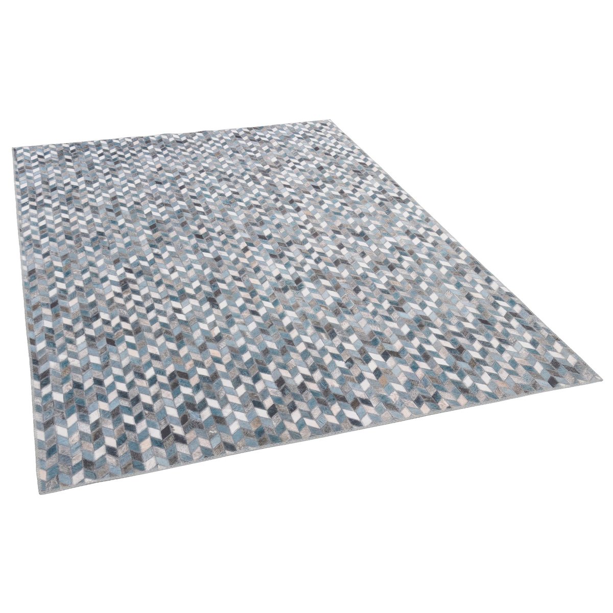Tapis imprimé Serena, aspect cuir, plat bleu multicolore, GINO FALCONE