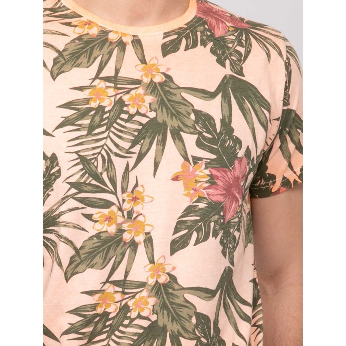 T-shirt Coton Motifs Noubomel corail, RITCHIE
