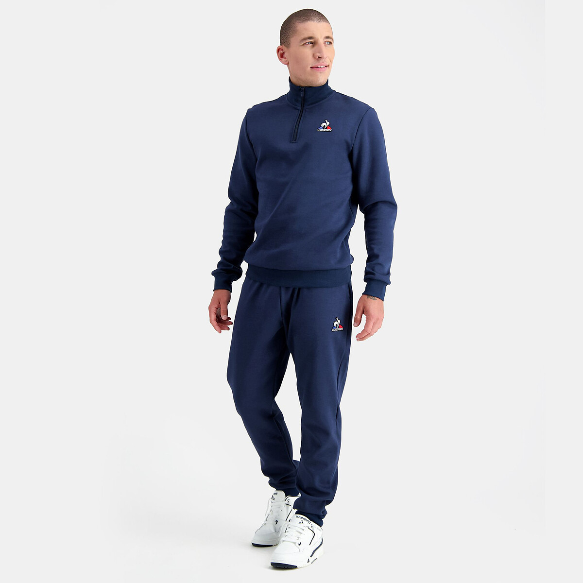 Sweat demi-zippé col montant Essentiel bleu marine, LE COQ SPORTIF