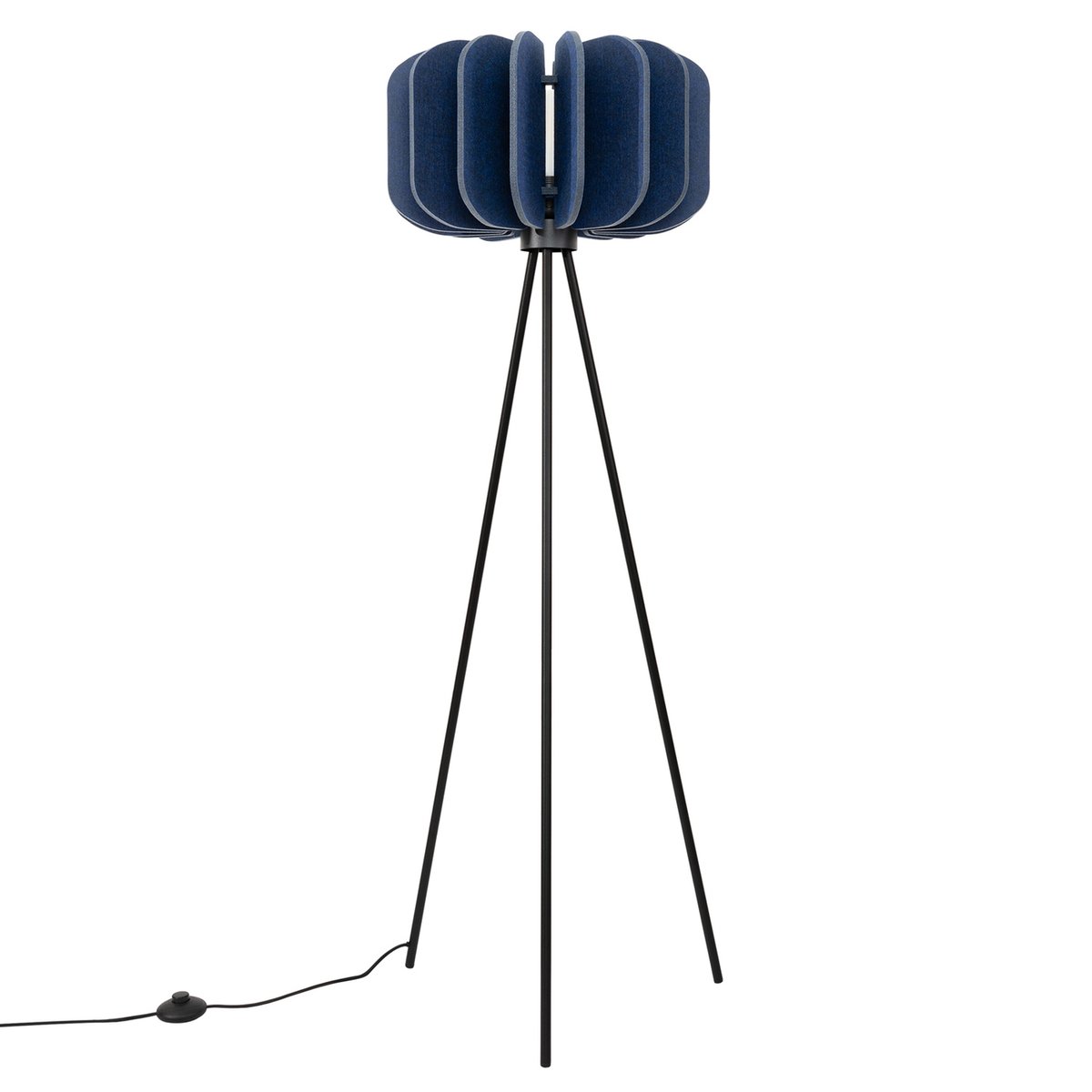 Lampadaire Feutre Bleu E27 1 Mula bleu, EDEN