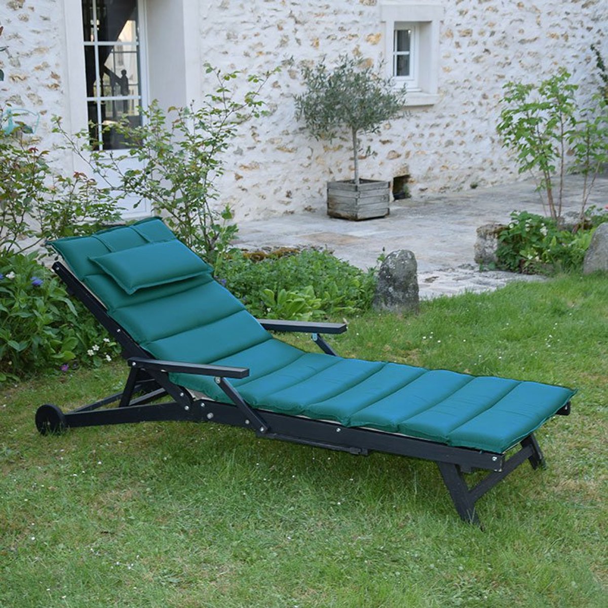 Matelas pour bain de soleil vert, TECK ATTITUDE