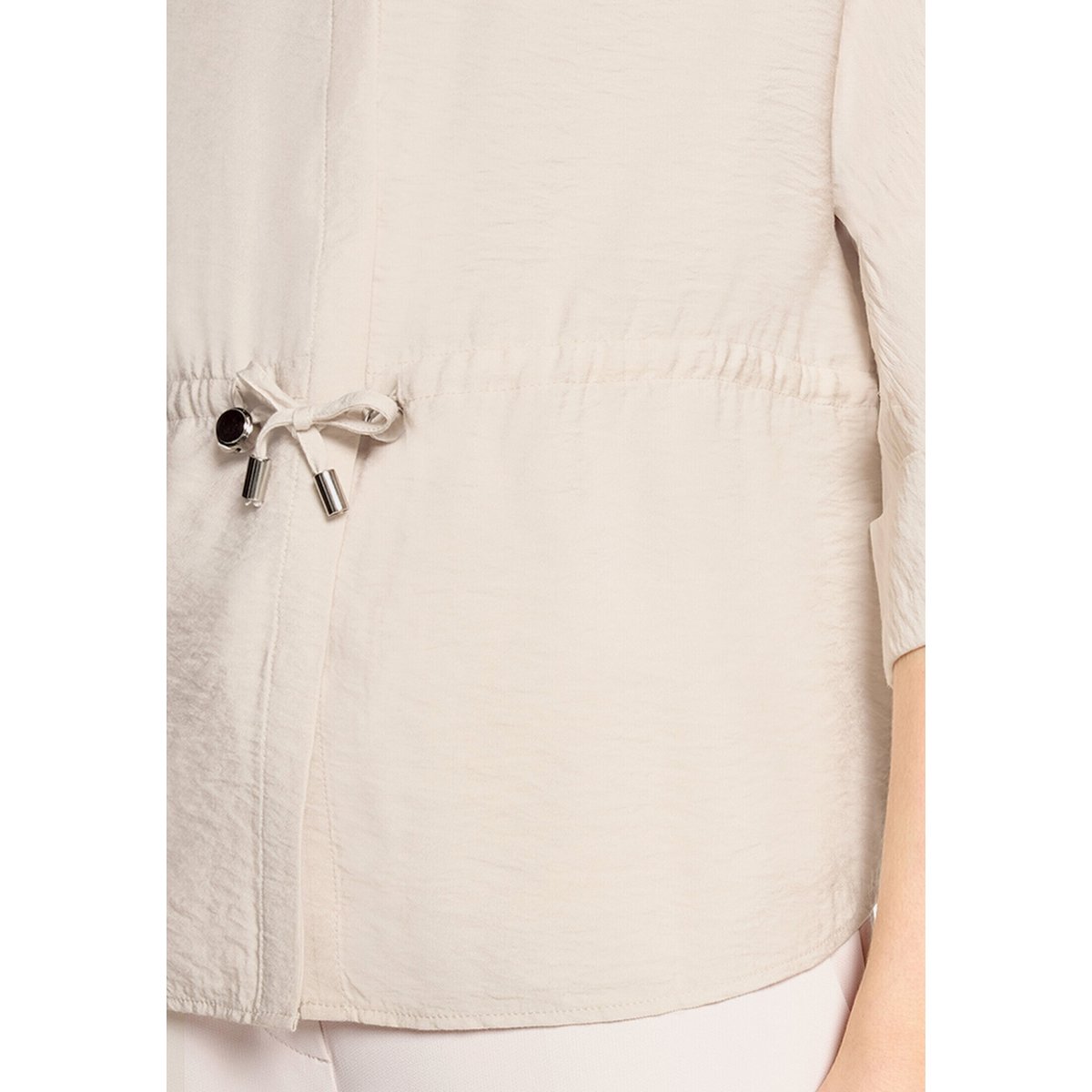 Veste façon blouse à cordon coulissant sous tunnel gris, BETTY BARCLAY