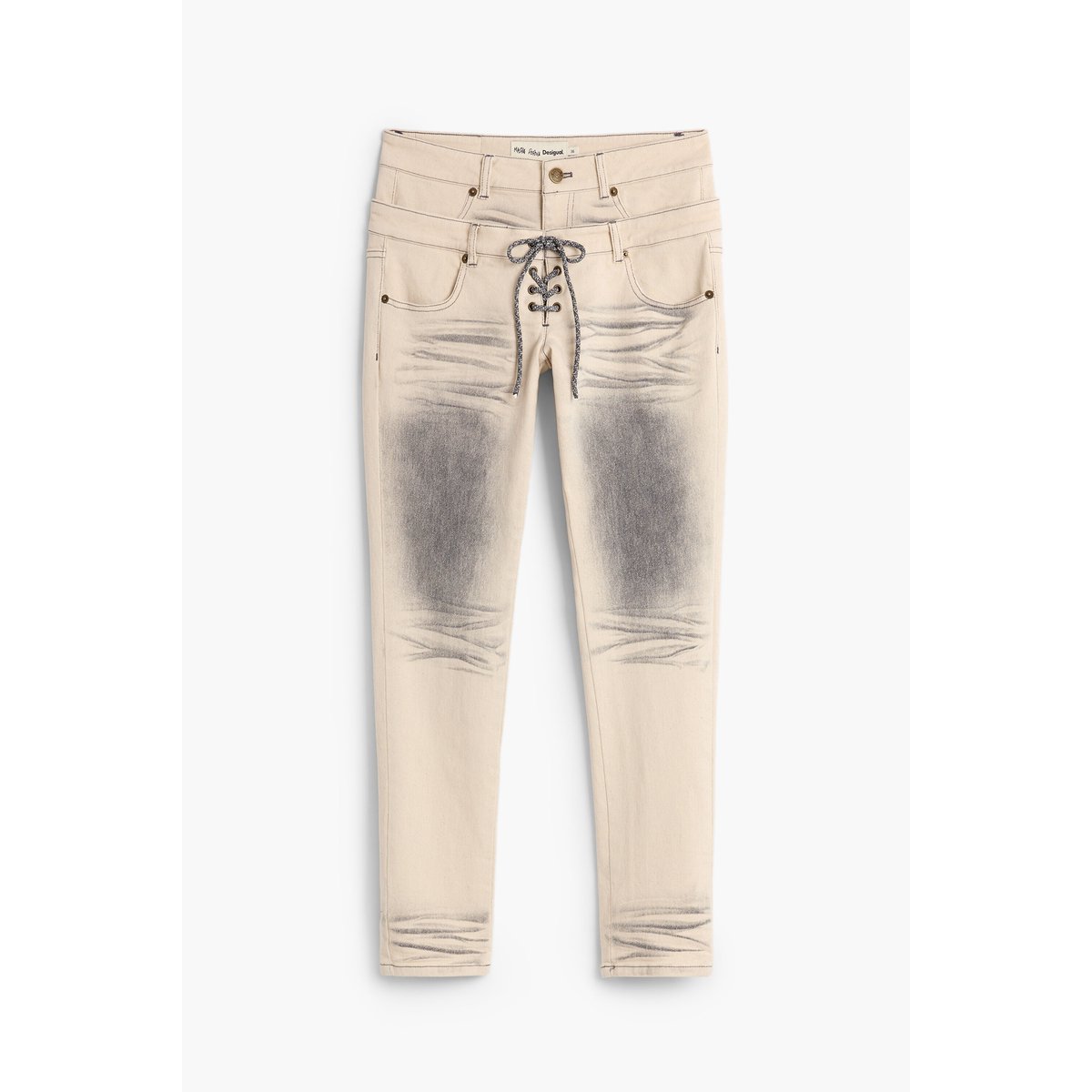 Jean skinny Masha Popova beige, DESIGUAL