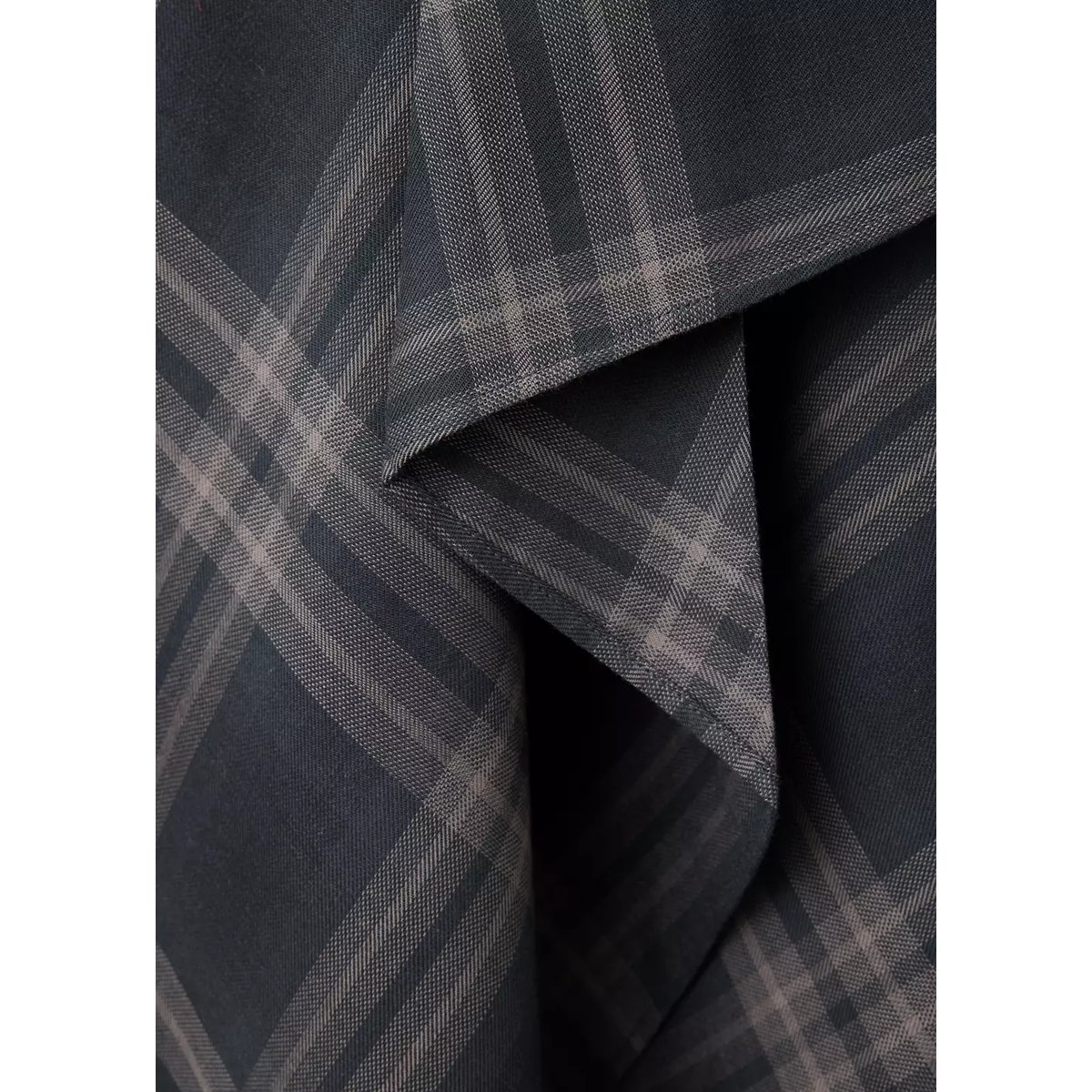 Jupe asymétrique carreaux gris chiné foncé, MANGO