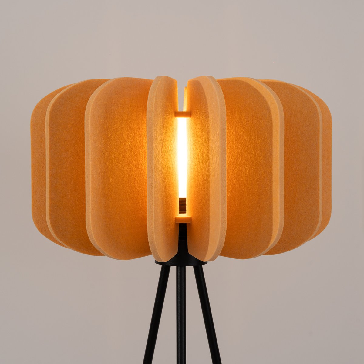 Lampadaire Feutre Jaune E27 1 Mula jaune, EDEN