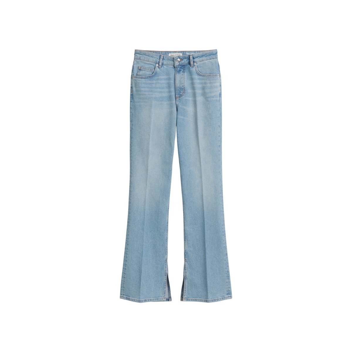 Jeans modèle Kiruna flared en coton organique mélangé stretch bleu clair, MARC O'POLO