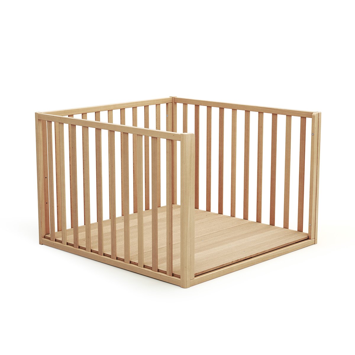 Parc bébé évolutif en bois KASA hêtre verni, JURABABY