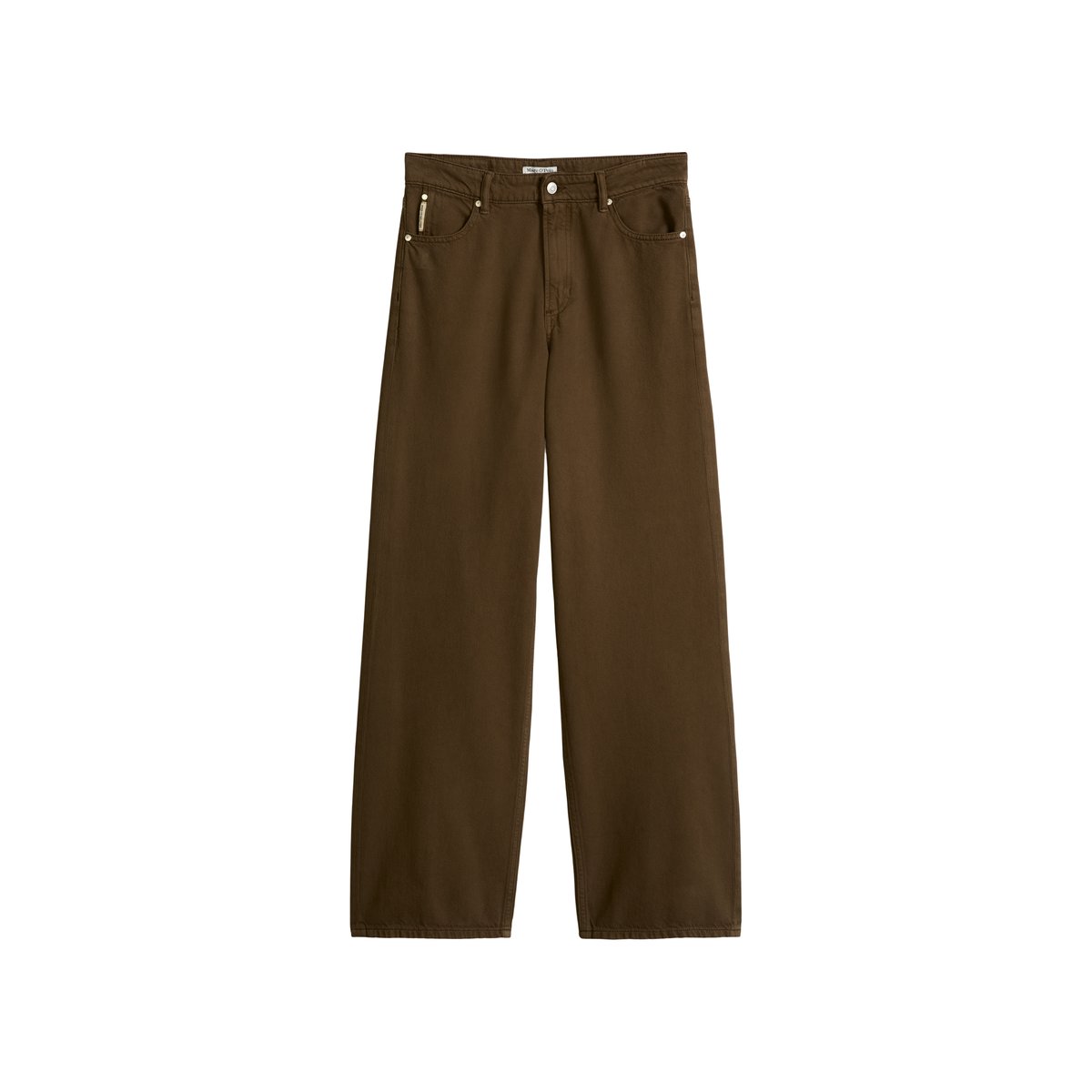 Jeans modèle Tomma large en mélange coton organique-lyocell-modal marron fonce, MARC O’POLO DENIM