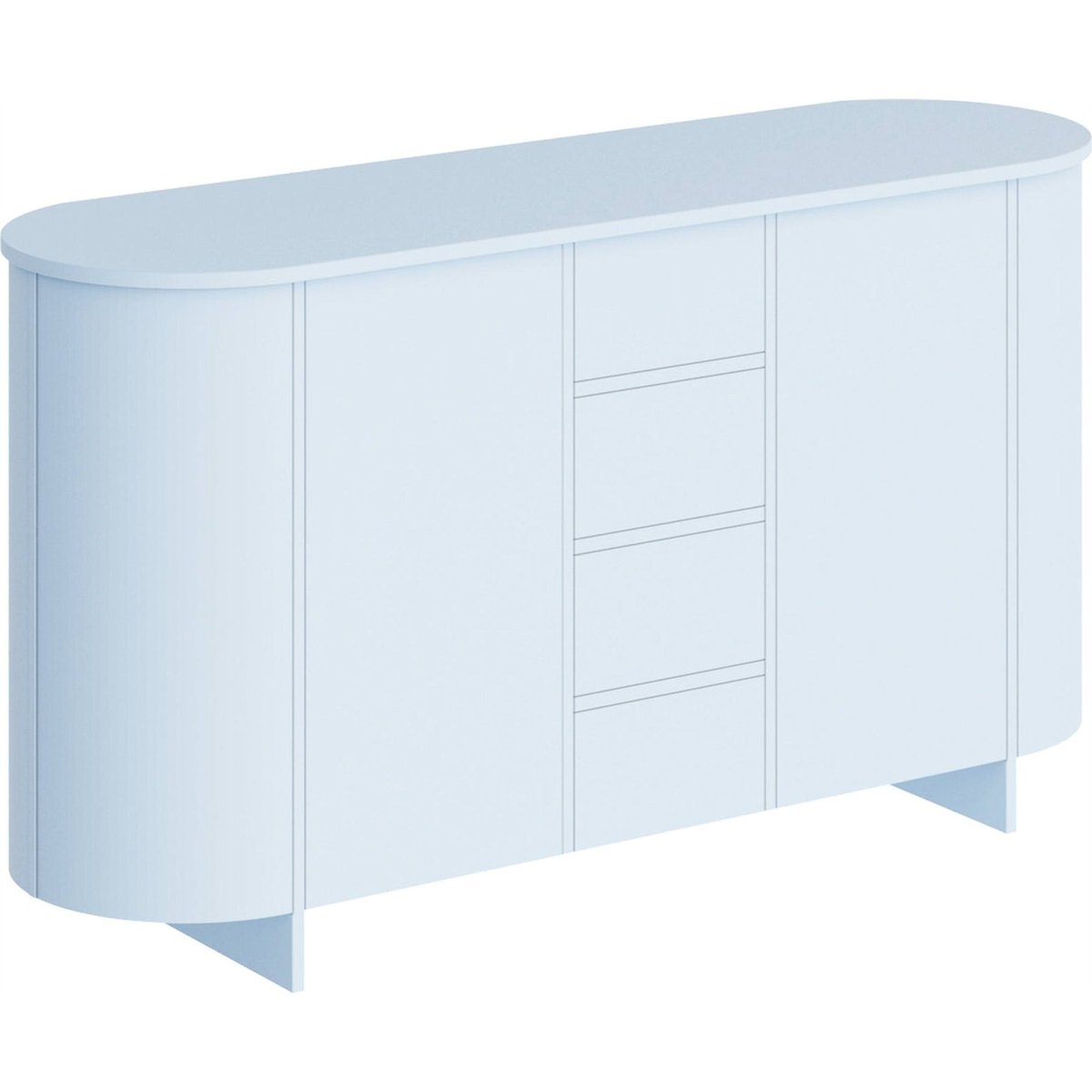 Commode 2 portes 4 tiroirs REFLICY cachemire, RECOLLECTION