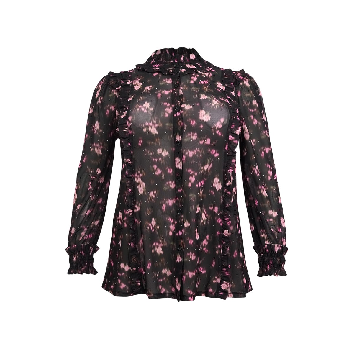 Chemise imprimée noir, YOEK