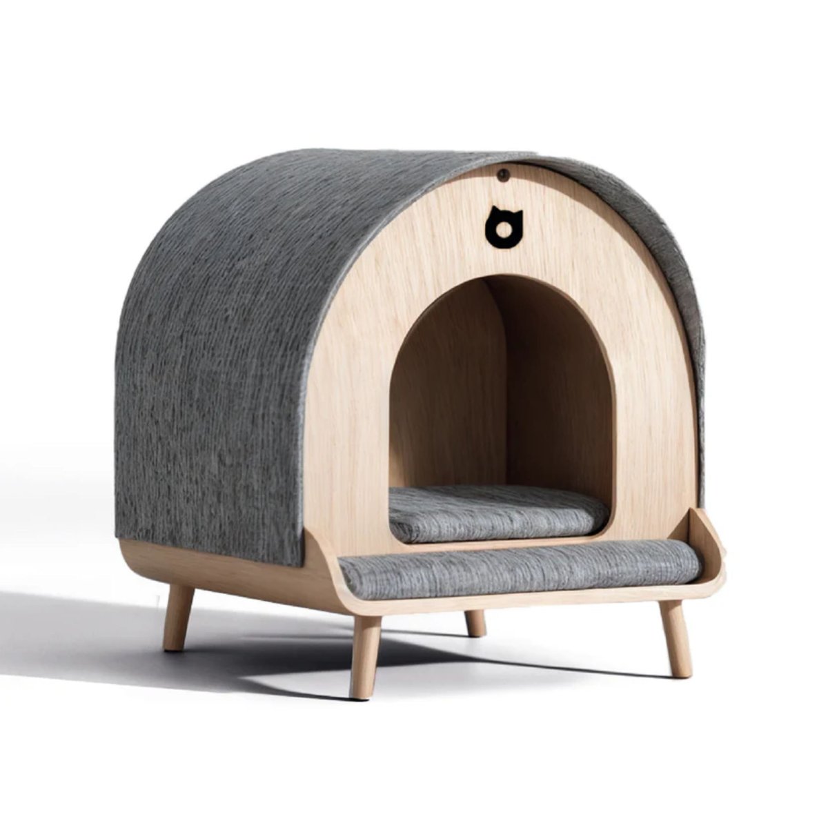 Niche en bois pour chat et chien Almo Large beige, MAMAPETZ