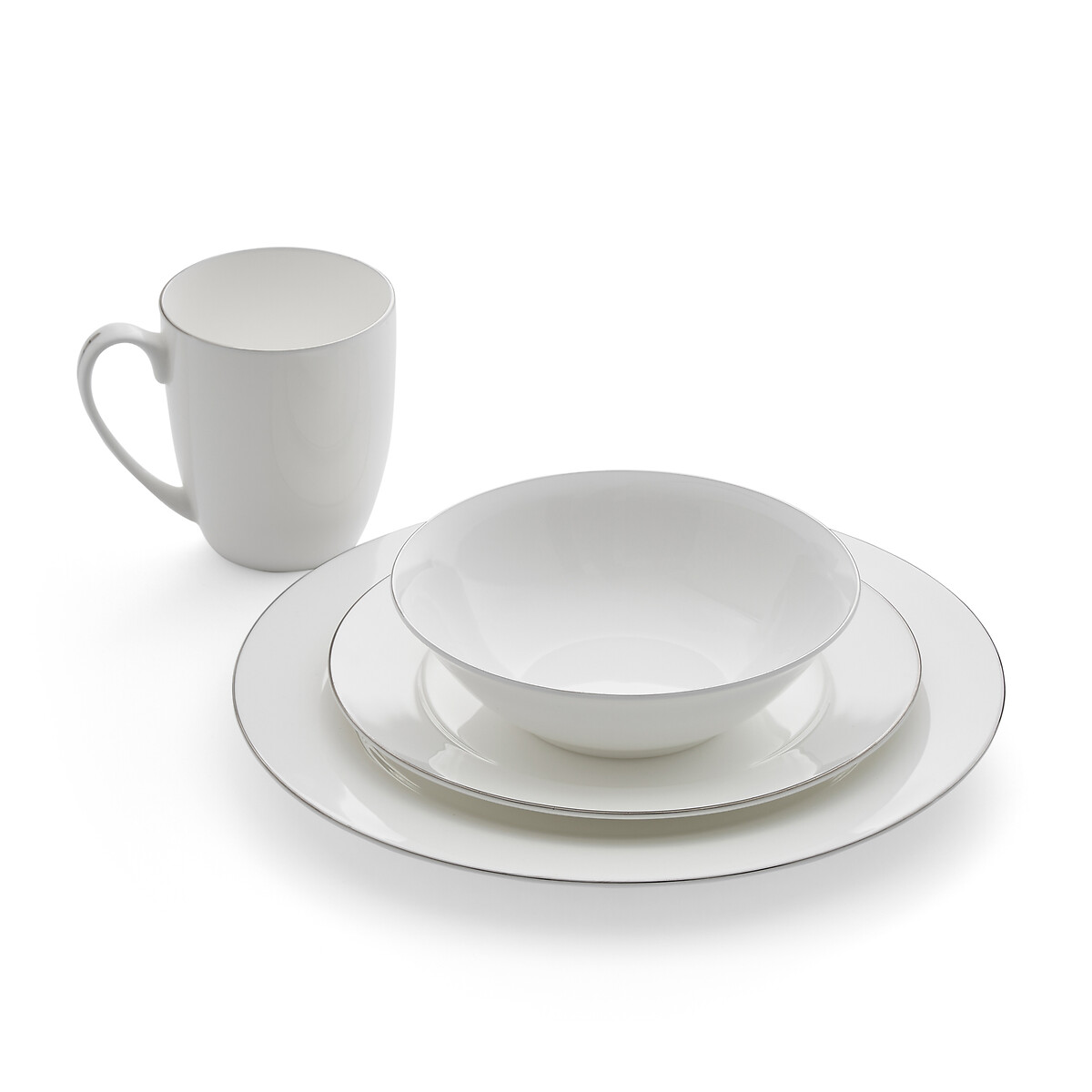 16-Piece Serendipity Platinum Dinner Set white, ROYAL WORCESTER