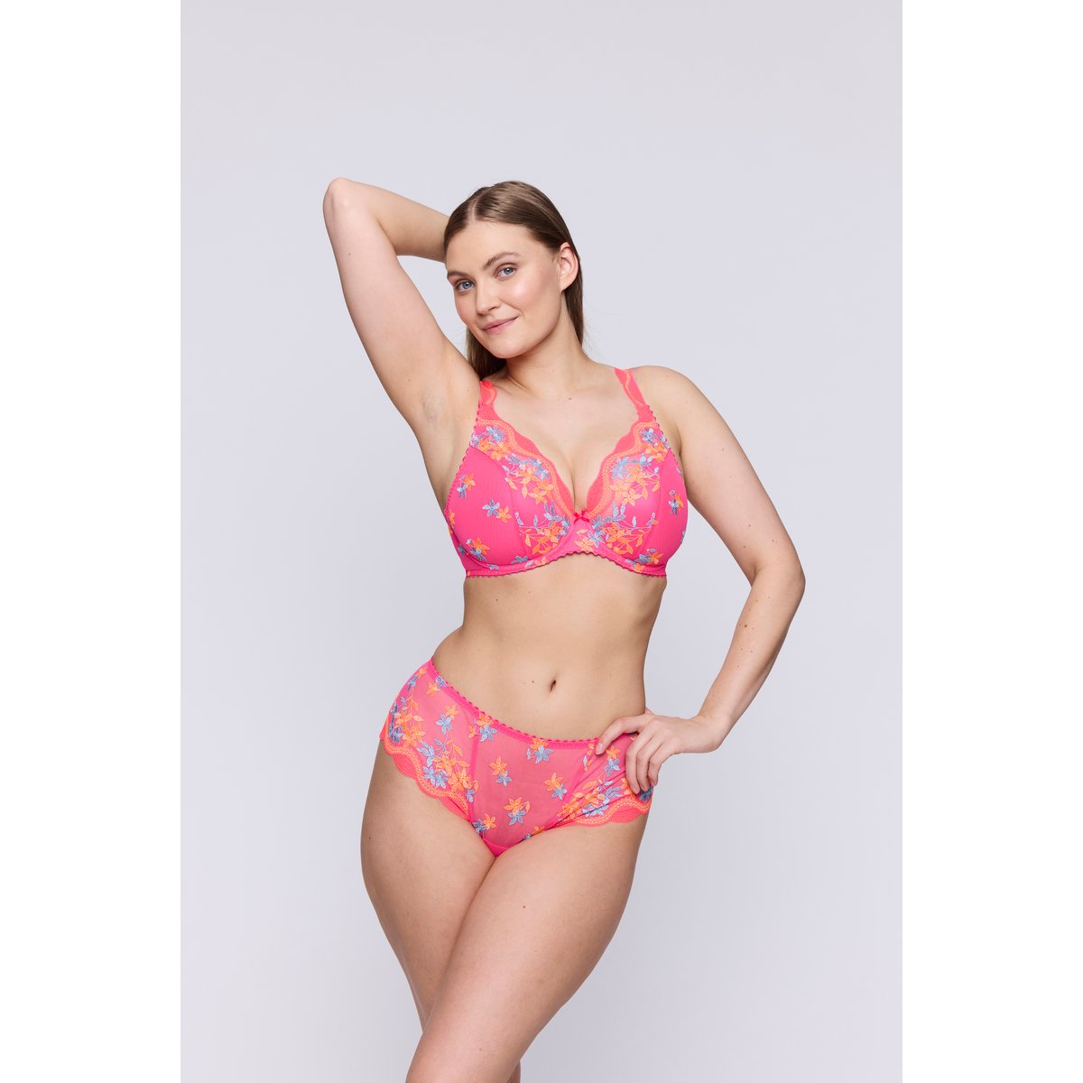 Soutien gorge demi-mousse plongeant CALA LUNA rose - blogger pink, PRIMADONNA