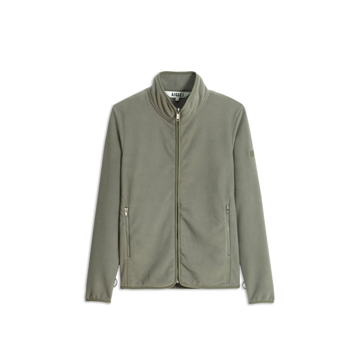 Veste polaire col montant fermeture éclair T-KIT amande, AIGLE