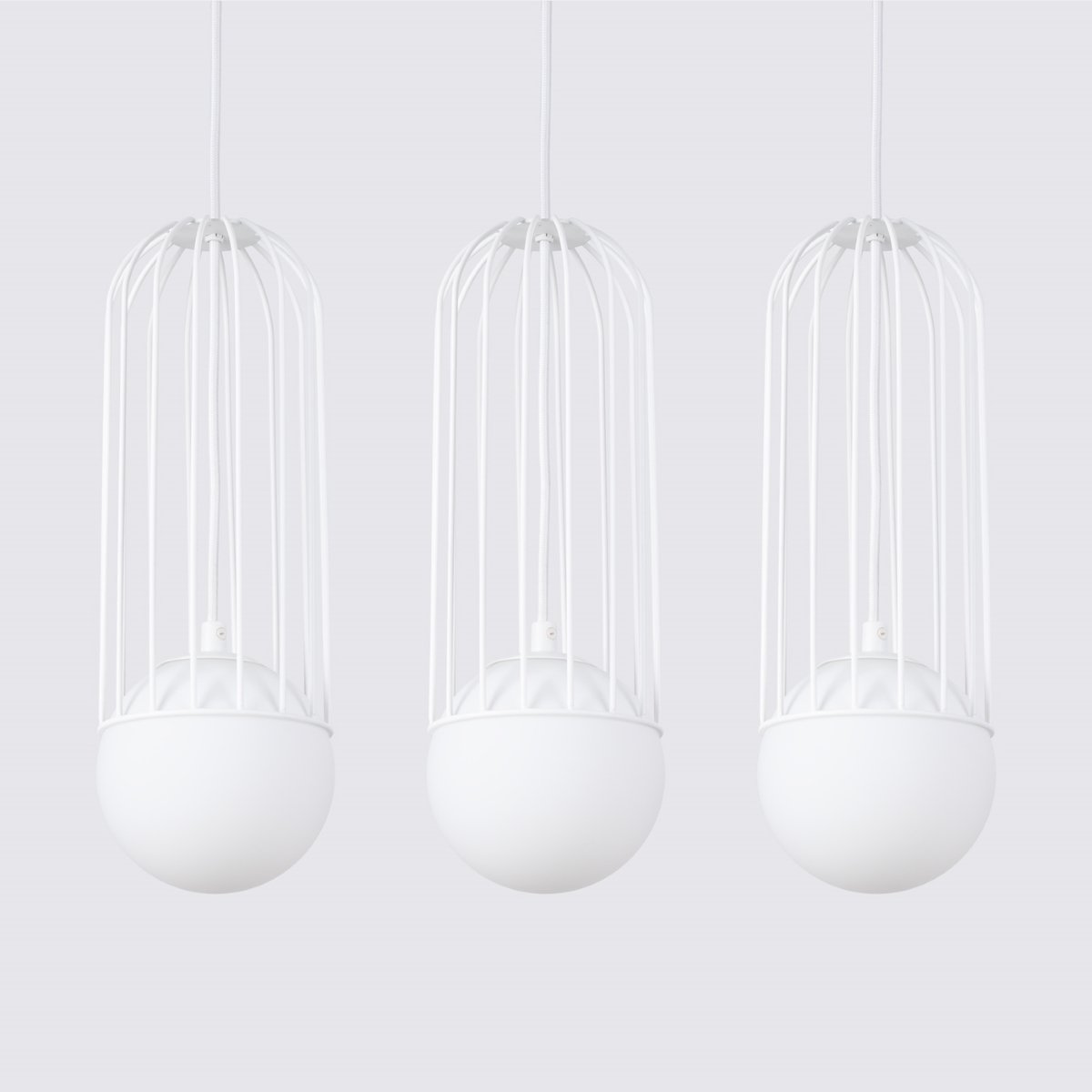 Suspension Acier Blanc G9 3 Brina blanc, EDEN