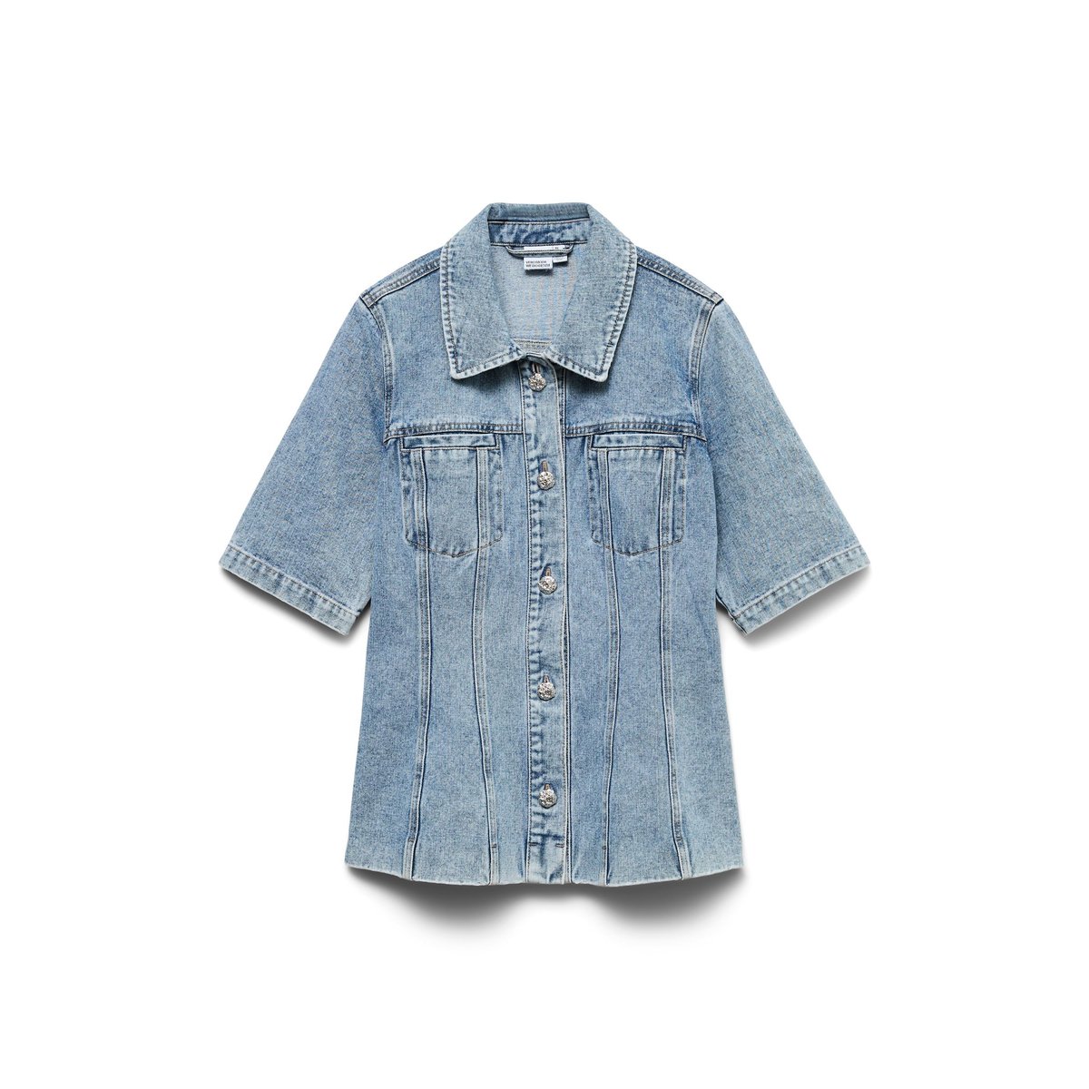 Chemise En Denim light blue denim, VERO MODA