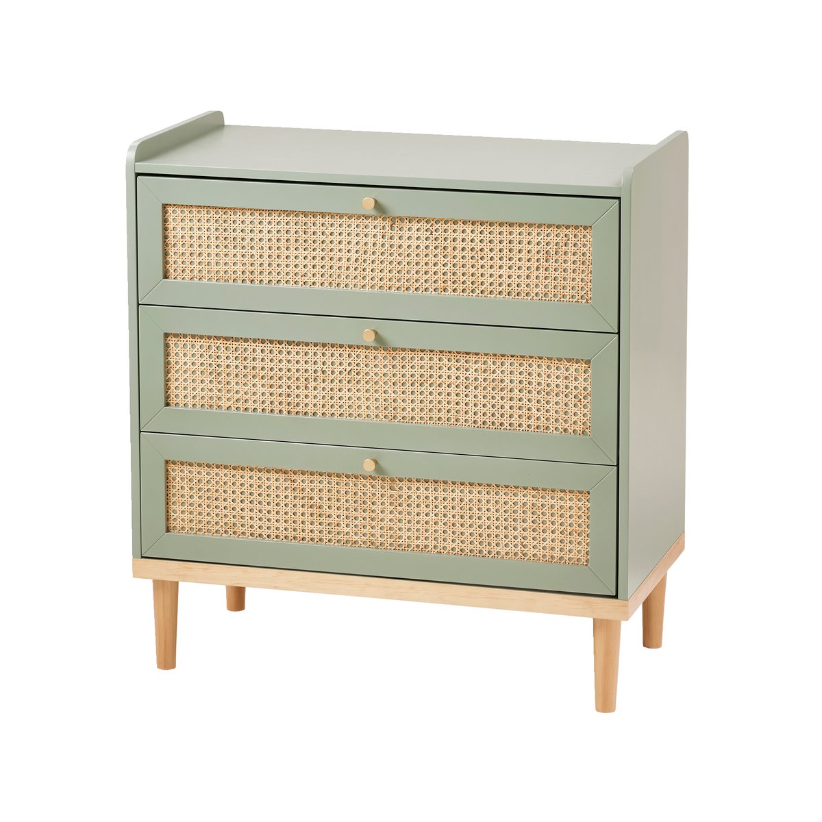 Commode en cannage LIGNE POÉSIE vert, VERTBAUDET