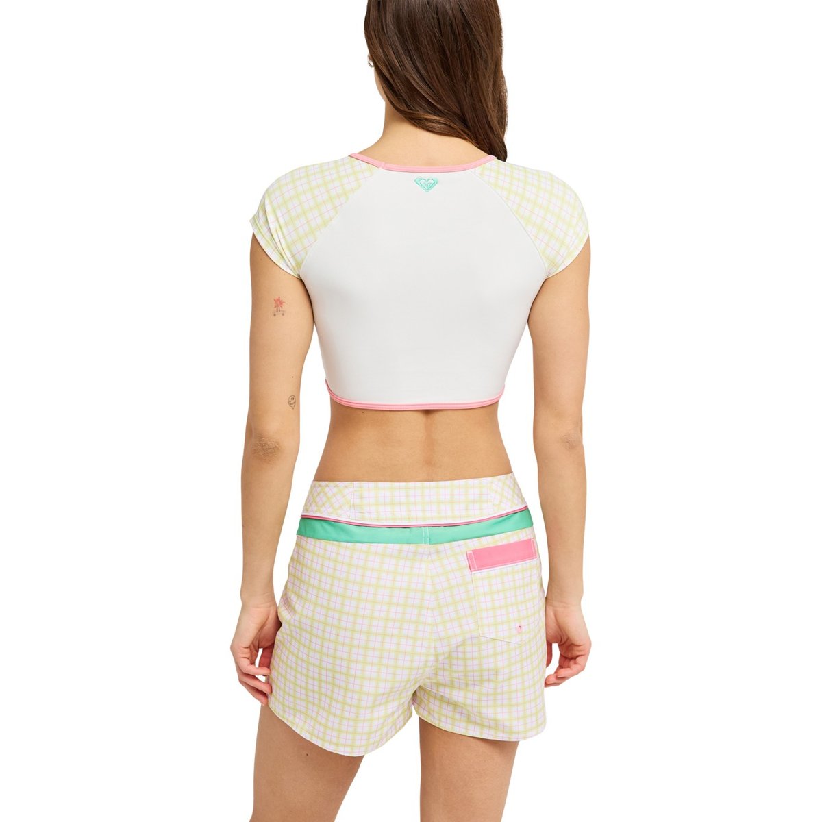 Boardshort THE SWELL CHEEKY BABY 2". blanc cloud dancer swell plaid, ROXY