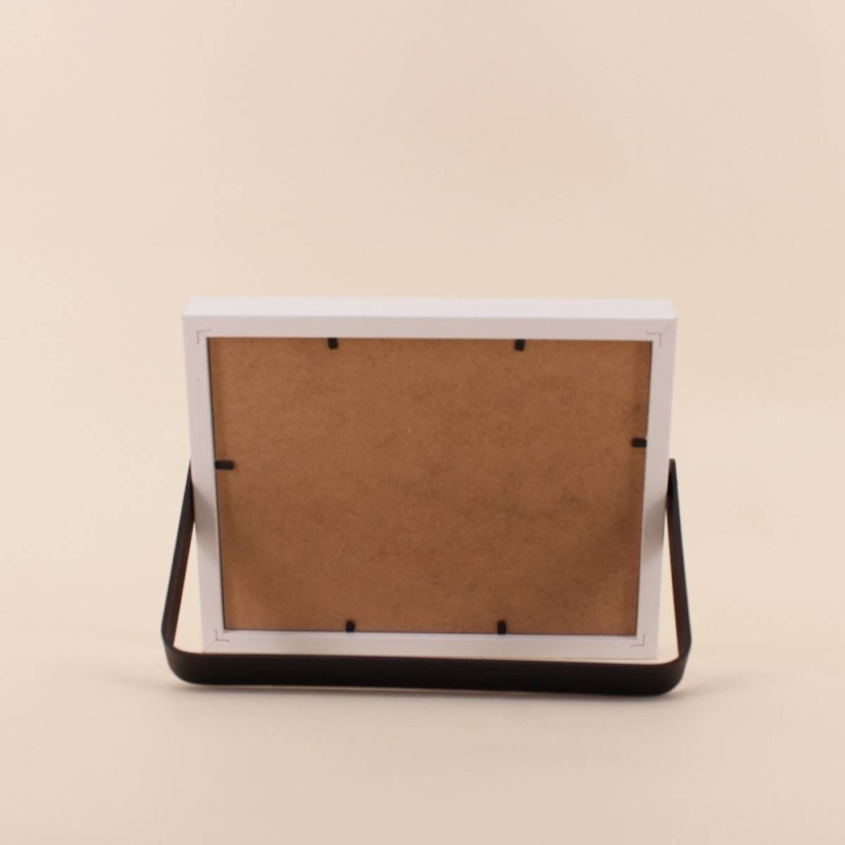 Cadre photo pied métal 10x15cm blanc, ORNAMI