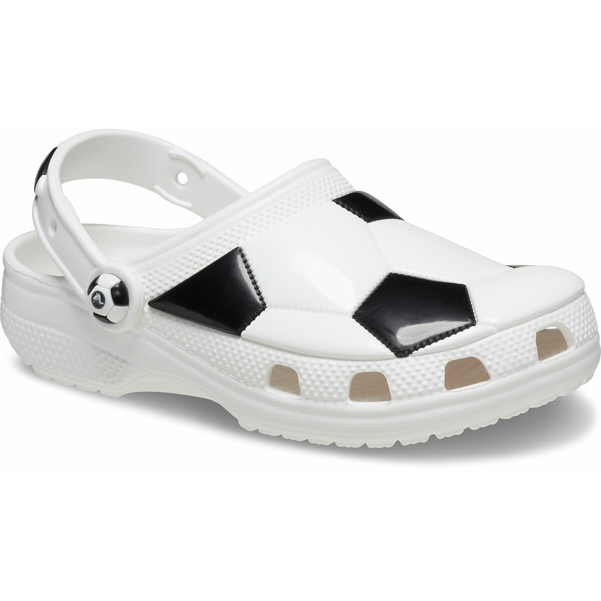 Sabots Classic Ballon de foot blanc/noir, CROCS