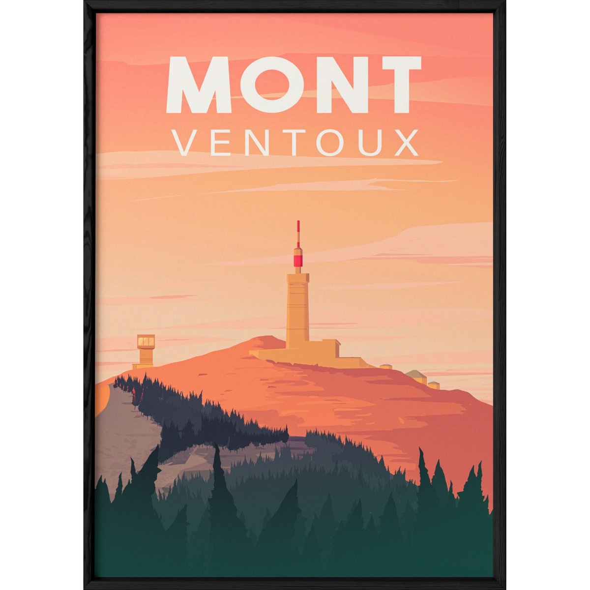 Affiche Mont Ventoux blanc, L'AFFICHERIE