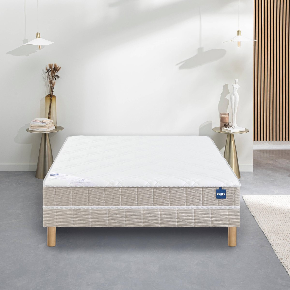 Ensemble sommier et matelas - TOKYO blanc, BULTEX