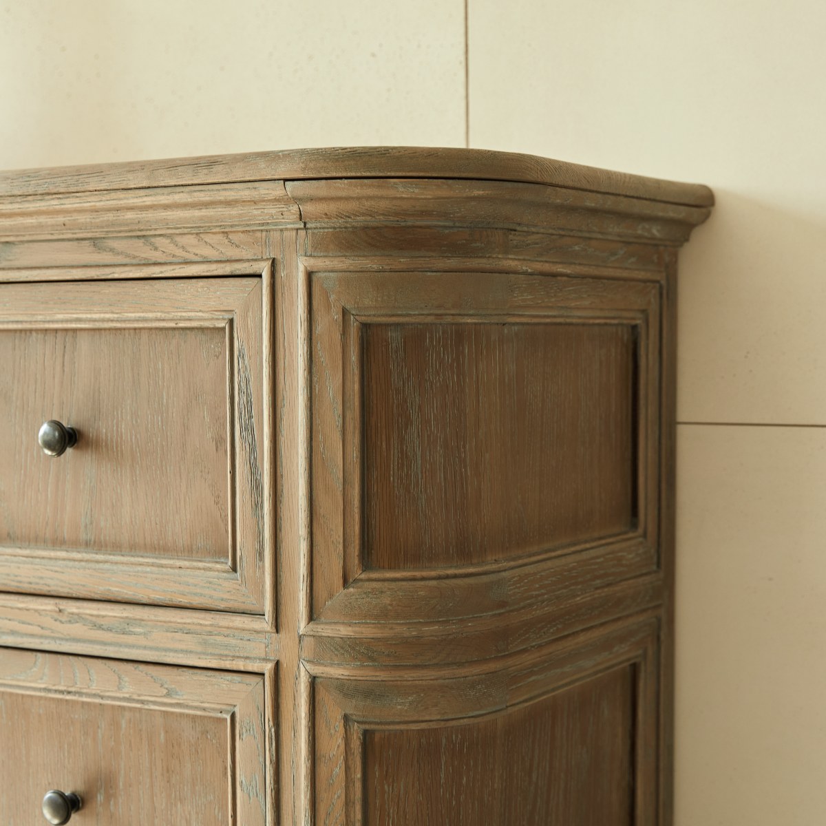 Commode en Chêne massif, LOUISE gris, TIKAMOON