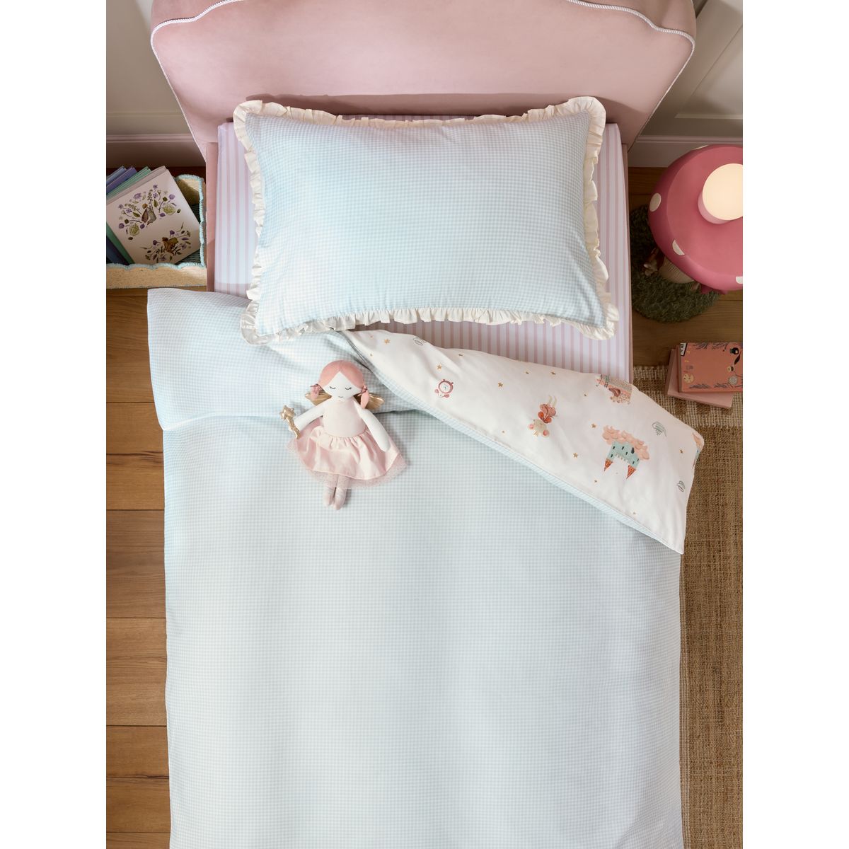 Parure housse de couette et taie d'oreiller souris féerique, NEXT