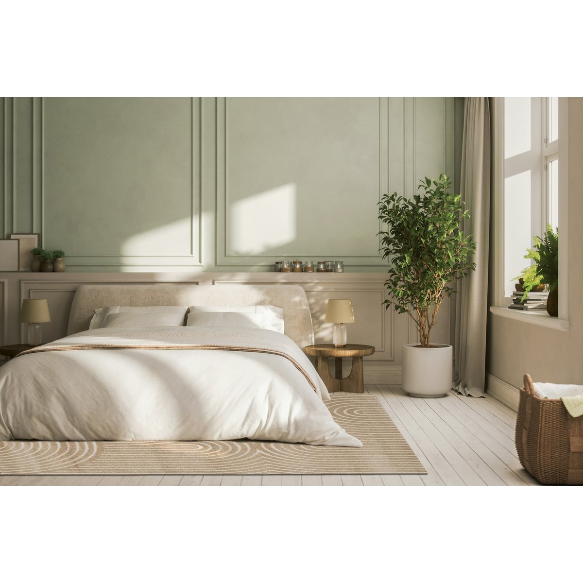 Tapis à relief doux et élégant GROOVE biscuit, AFK LIVING