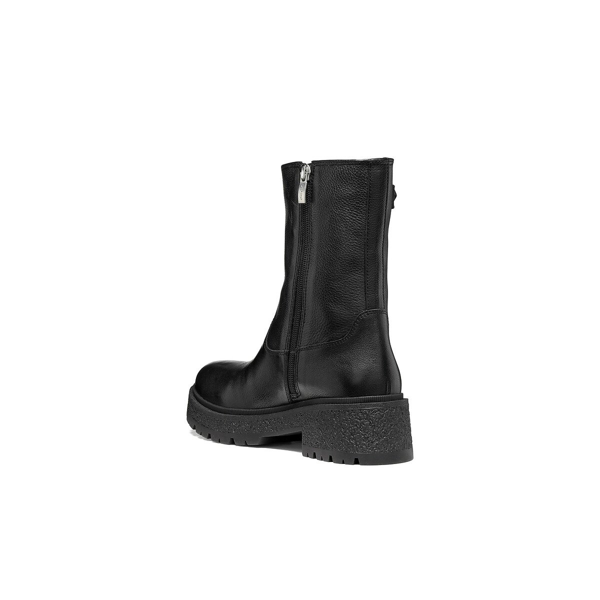 Botas de cano médio em pele, EIVETTE preto, GEOX