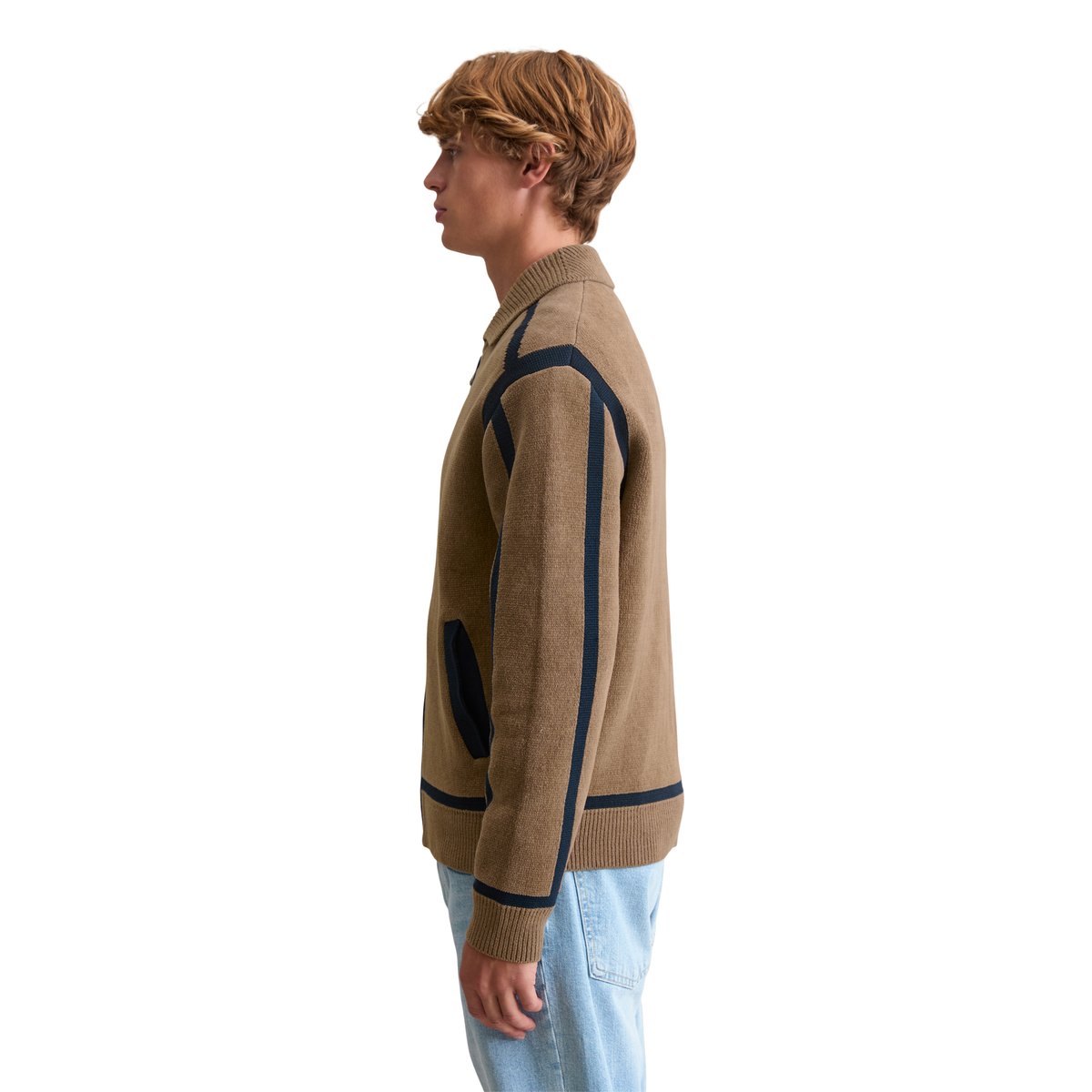 Veste en tricot regular en chenille de coton bio doux marron, MARC O’POLO DENIM