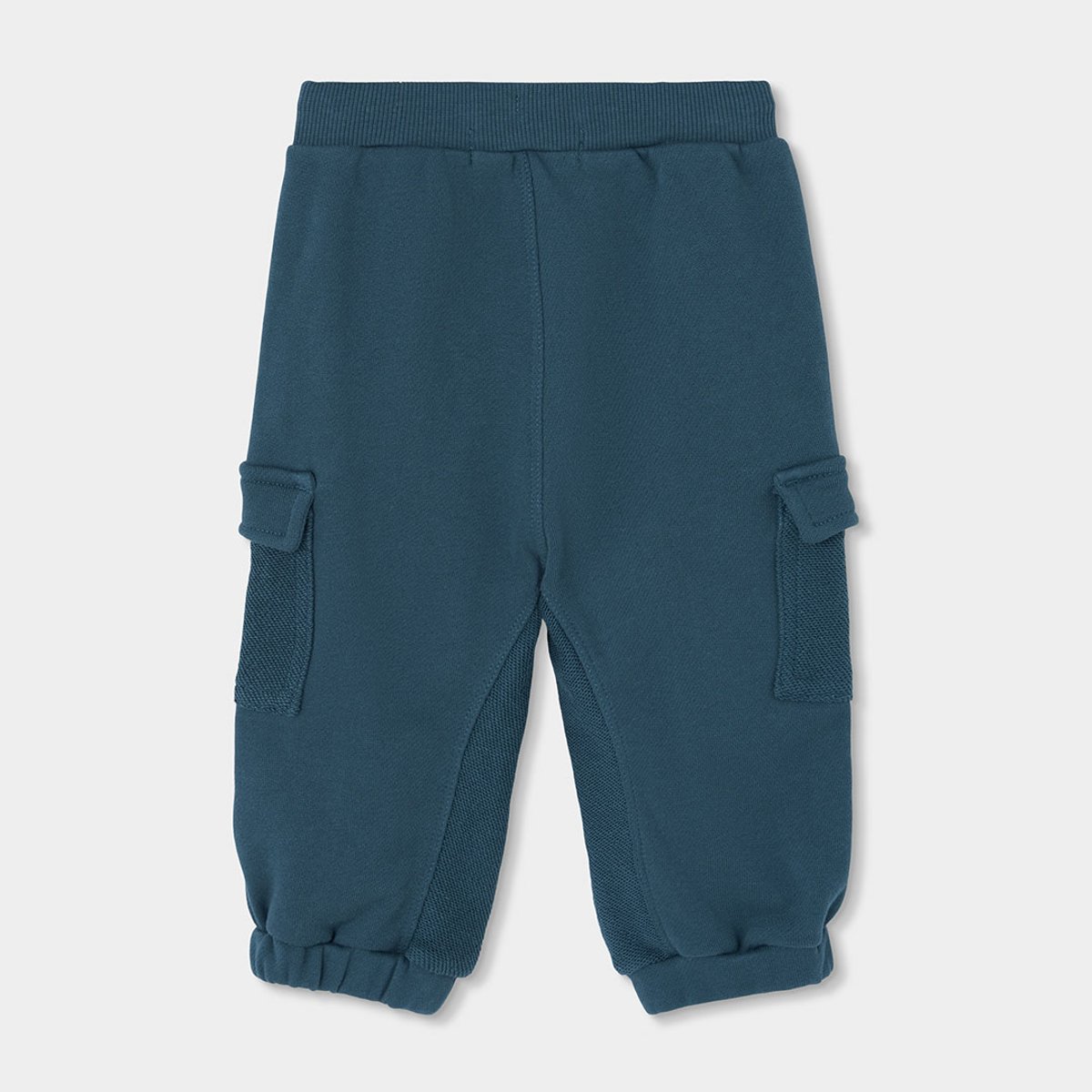 Pantalon garçon en molleton avec poches cargo vert, BOBOLI