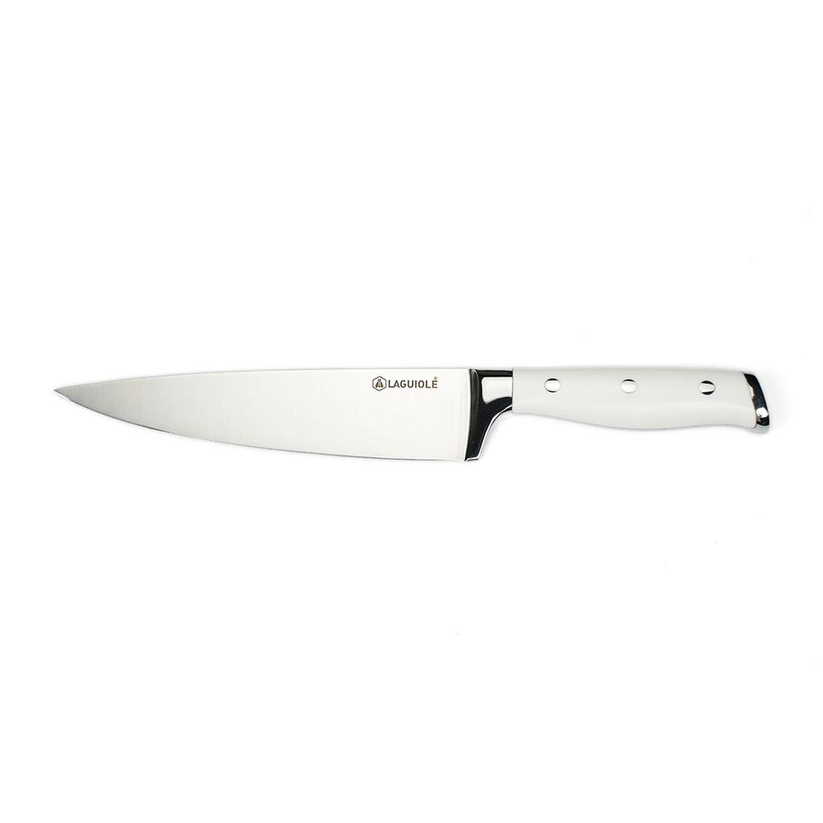 Couteau de chef blanc 34cm - "Elégance" couleur unique, LAGUIOLE CUISSON